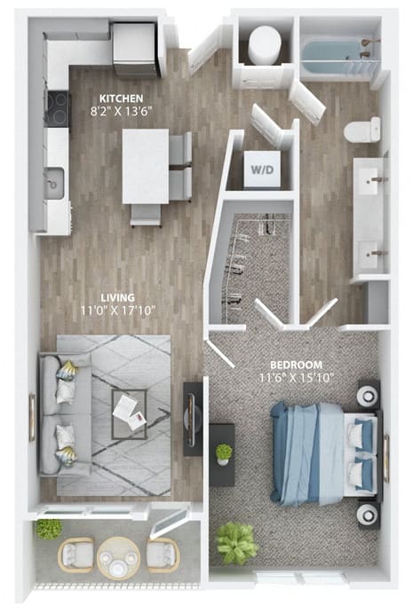 1 bed 1 bath D at The Haven at Lake Britt Apartments, Winter Garden, FL 34787