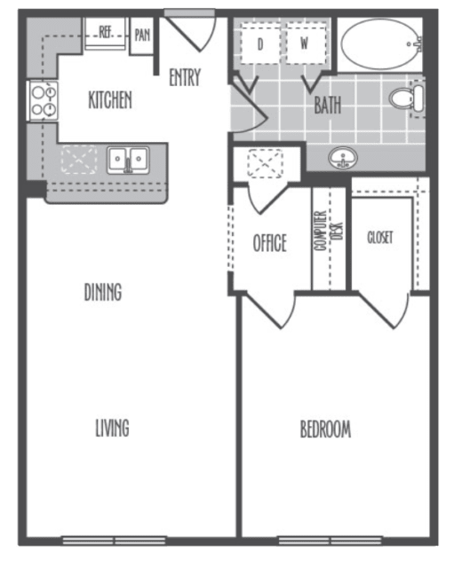 3000Sage - The Tanglewood - 1 Bedroom 1Bath