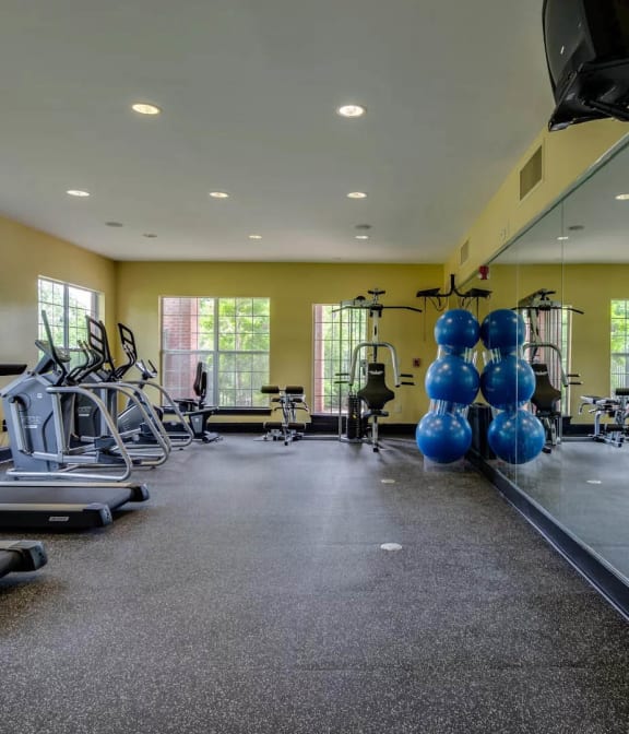 State of the art fitness center at Villiages at Carver in Atlanta, Georgia