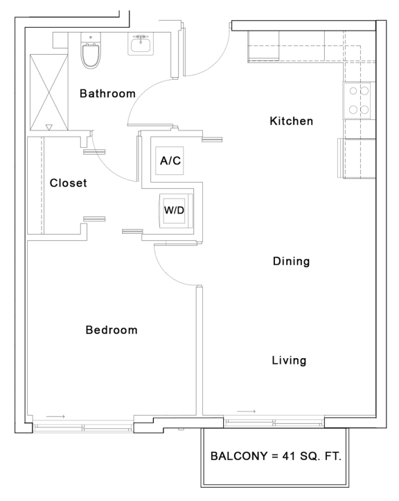 1 bed  1bath floor plan G at Douglas Enclave - Opening February 2023, Florida