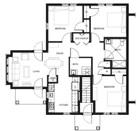  Floor Plan Canal Bluffs 3BR Flat