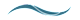A blue wave-like design on a black background.