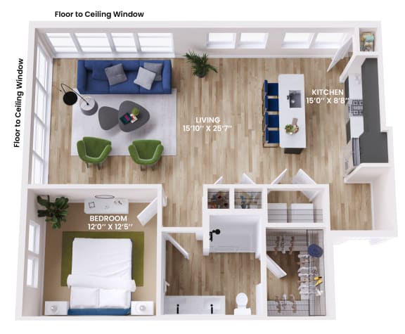 1 bed 1 bath at Aura Vegas Apartments, Las Vegas
