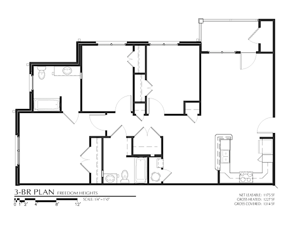 Floor Plan  Three Bedrooms