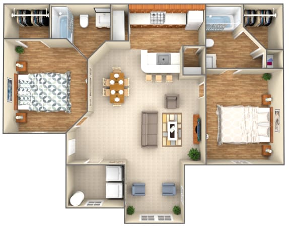Floor Plan  2-Bedroom floor plan