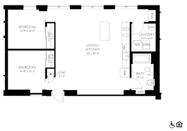  Floor Plan Two bedroom