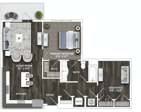 D3 Floor Plan at La Unión, Tampa Florida