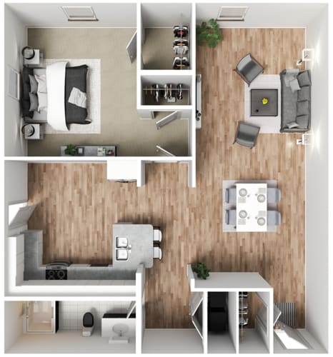 Floor Plan  a1 floor plan  1 bedroom with 1 bathroom