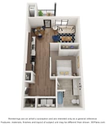 Vicinity at Horn Rapids Current Studio Floor Plan