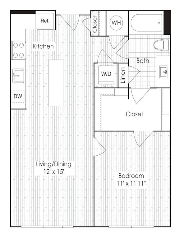 A6 floor plan at Dock 79, Washington, DC 20003