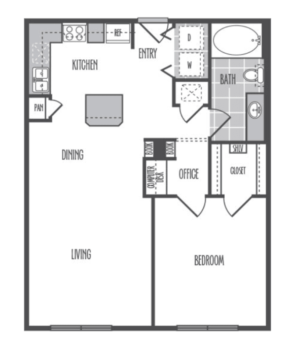 3000Sage - The Del Monte - 1 Bedroom 1Bath