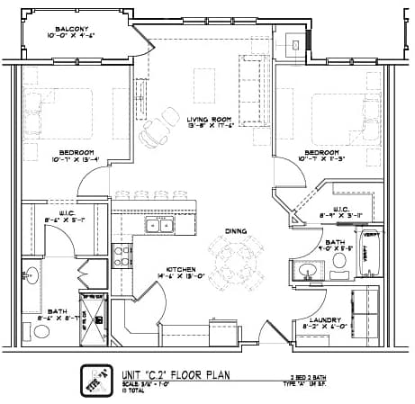 A floor plan of a house with labeled rooms and measurements.