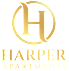 The image is a logo for Harper Apartments.