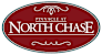 A logo with the text "Pinnacle at North Chase" in white on a red background.