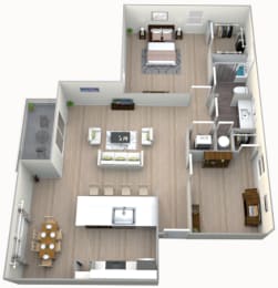 Floor Plan  1-Bedroom floor plan