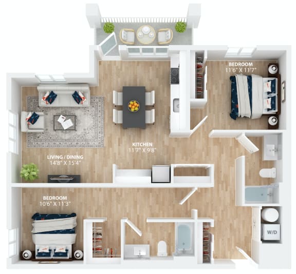 our apartments have a spacious floor plan with plenty of room to move aroundat Scouter's Mountain, Happy Valley, OR