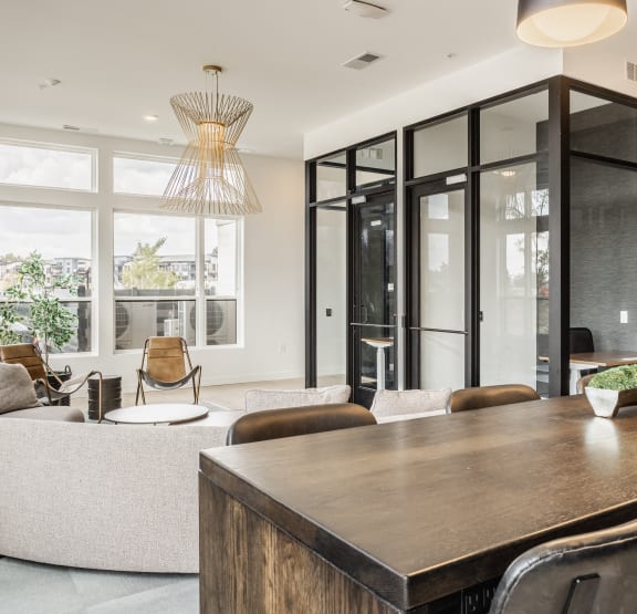 Coworking space at Nuvo Flats, Merrillville, IN