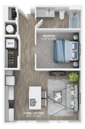 1 bed 1 bath A at The Haven at Lake Britt Apartments, Winter Garden, 34787