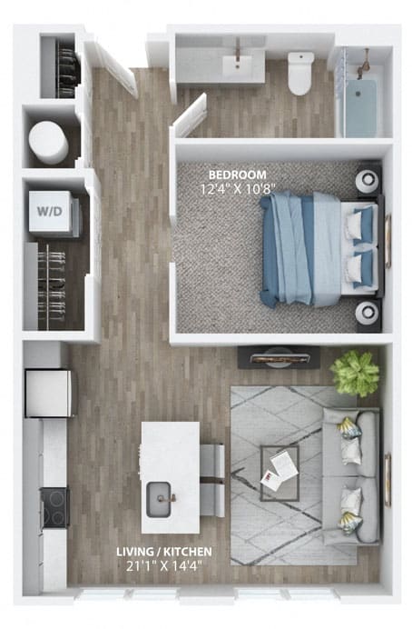 1 bed 1 bath A at The Haven at Lake Britt Apartments, Winter Garden, 34787