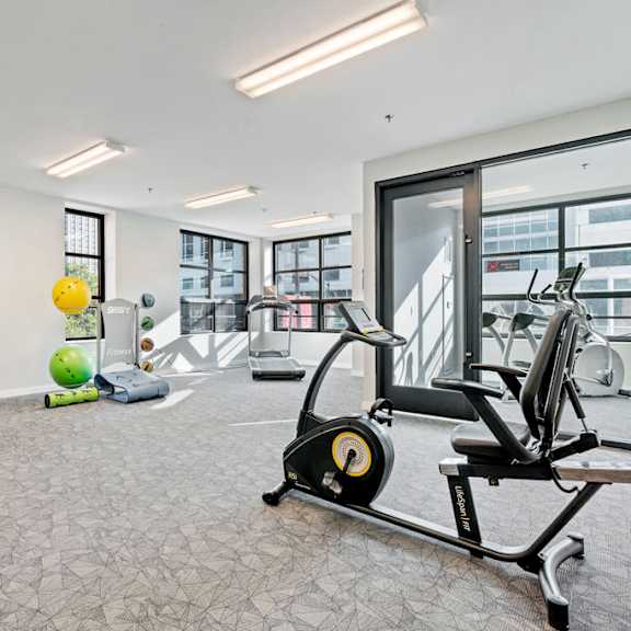 Fitness center at The Concord At Sheridan
