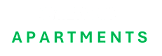 The image displays the words "GRIERSON APARMENTS" in green text on a dark background.