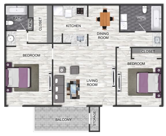 a floor plan of a studio apartment with a bedroom and a bathroom