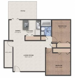 The Hideaway Apartments Floor Plan