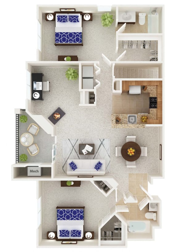 2 bed 2 bath B at The Morgan Apartment Homes, North Bethesda, MD, 20852