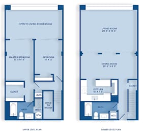 F1 Floor Plan at Tindeco Wharf, Baltimore, Maryland