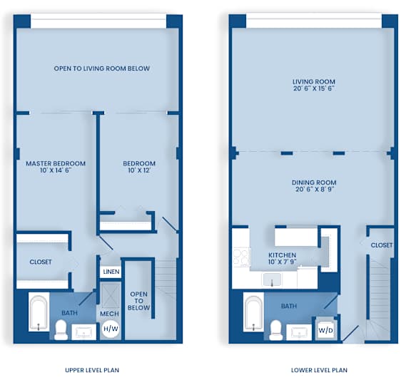 F1 Floor Plan at Tindeco Wharf, Baltimore, Maryland