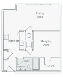 Element 29 - A04 - Studio - 2D floor plan