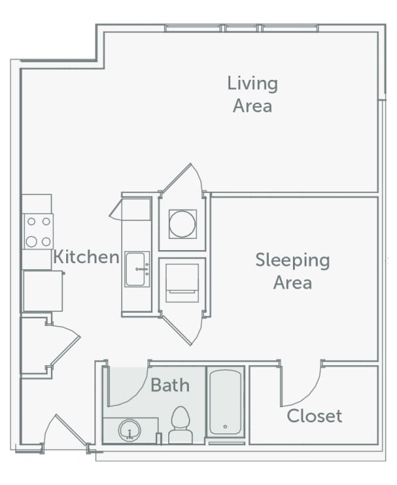 Element 29 - A04 - Studio - 2D floor plan