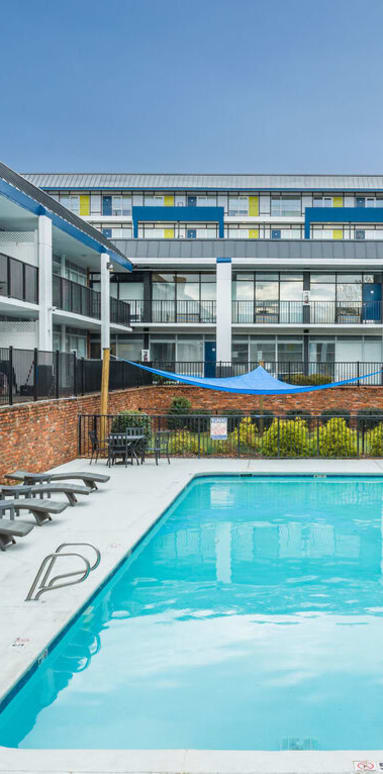 the swimming pool at our apartments