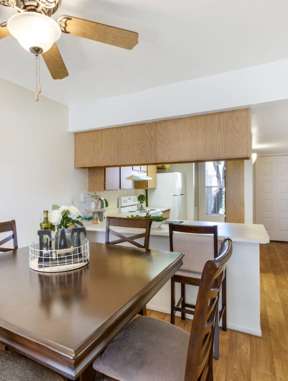 View into Kitchen from Dining at Aztec Springs