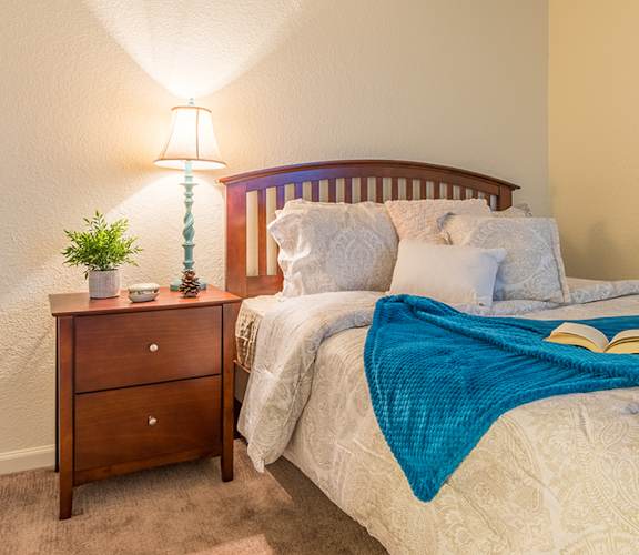 Somerpointe bedroom with large closet and carpet flooring