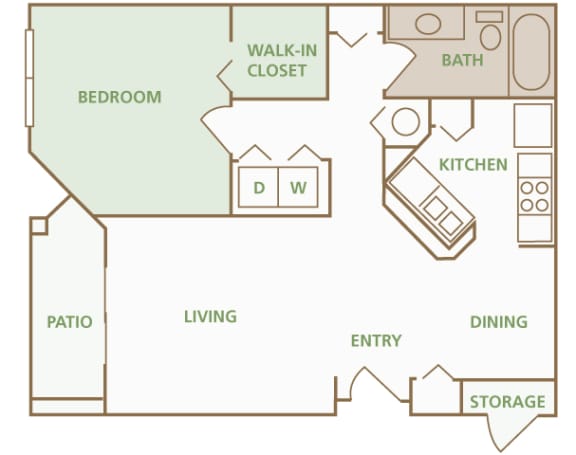Park Del Mar - A2 - Monet - 1 bedroom - 1 bathroom