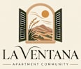 The image is a logo for La Ventana Apartment Community.