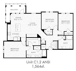 Aura Beacon Island Apartments C1.2 Floor Plan