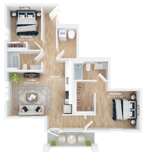 bedroom floor plan, opens a dialog. at Scouter's Mountain, Happy Valley, OR 97086