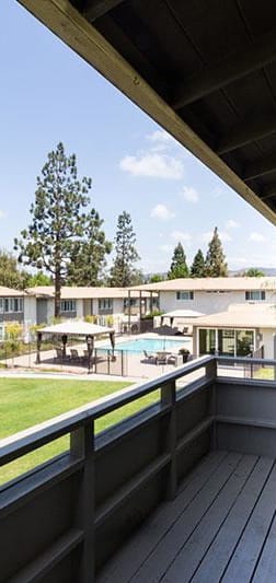 balcony view at Pickwick Apartments