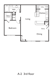 A3 (Premium) 1 bed 1 bath 826 sqft at Arboretum at South Mountain, Phoenix, AZ, 85044