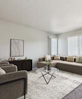 the living room at Vista Linda, Santa Fe, New Mexico