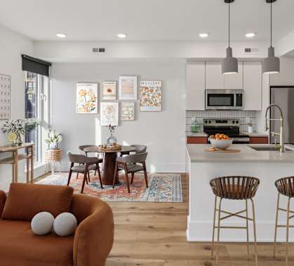 Modern Kitchen and Dining Room at Iron Rose, Philadelphia