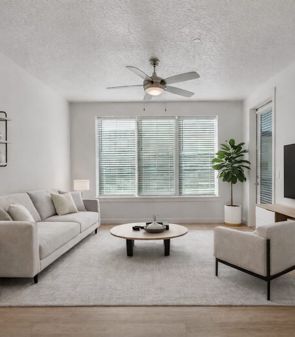 Living Room in an Apartment at City Lofts Apartments