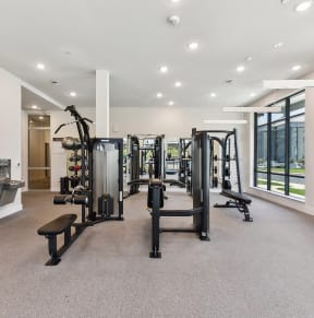 the gym at the preserve apartments