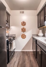 the heights on capitol hill apartments kitchen with stainless steel appliances