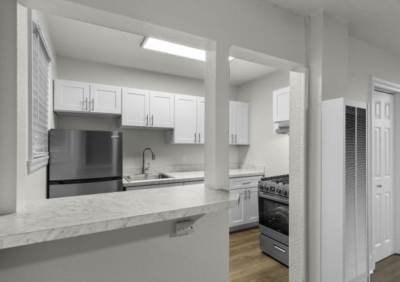 the preserve at ballantyne commons apartment kitchen at Carolina Court, Seattle, 98109