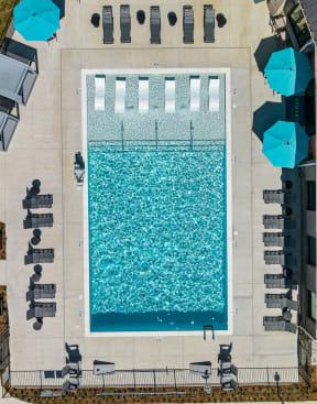 an aerial view of the pool at the hyatt regency coconut point resort and spa