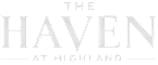 The image displays the title "The Haven at Highland" in white text on a black background.