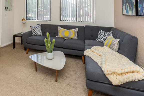 Spacious Living Room  at Woodlands Village Apartments, Arizona, 86001